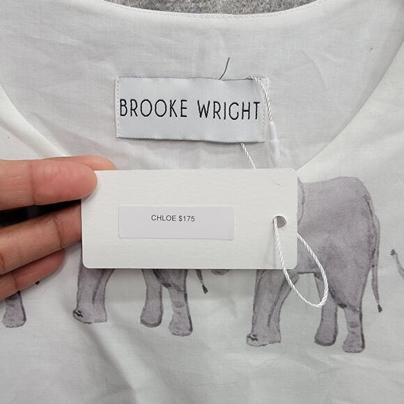 BROOKE WRIGHT CHLOE DRESS, ELEPHANT, SIZE S/M - Picture 3 of 8